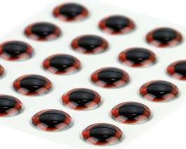 Ultra 3D Epoxy Eyes, Basic Red, 7 mm